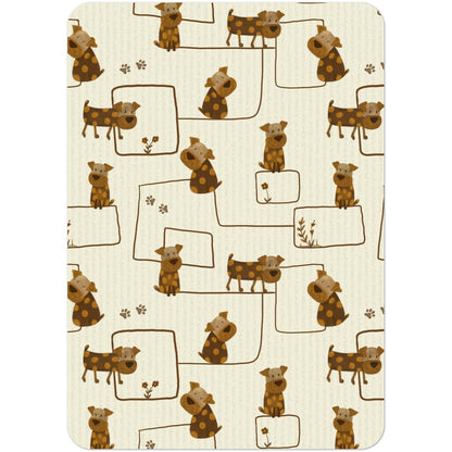 Brown Dog Pattern A6 Postcards (Pack of 10 with premium envelopes)