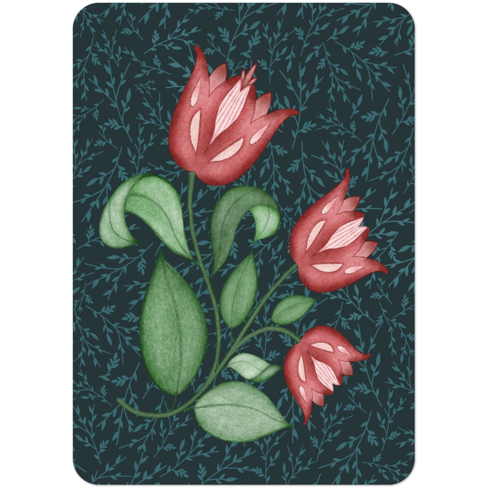 Red Tulips A6 Postcards (Pack of 10 with premium envelopes)
