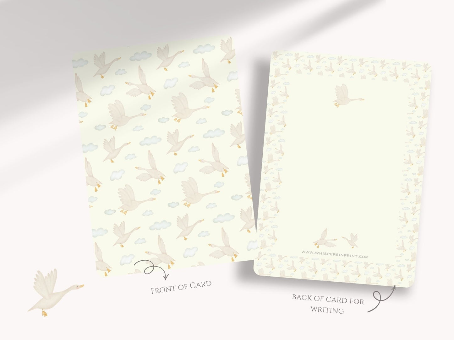 Flying Geese Motifs A6 Postcards (Pack of 10 with premium envelopes)